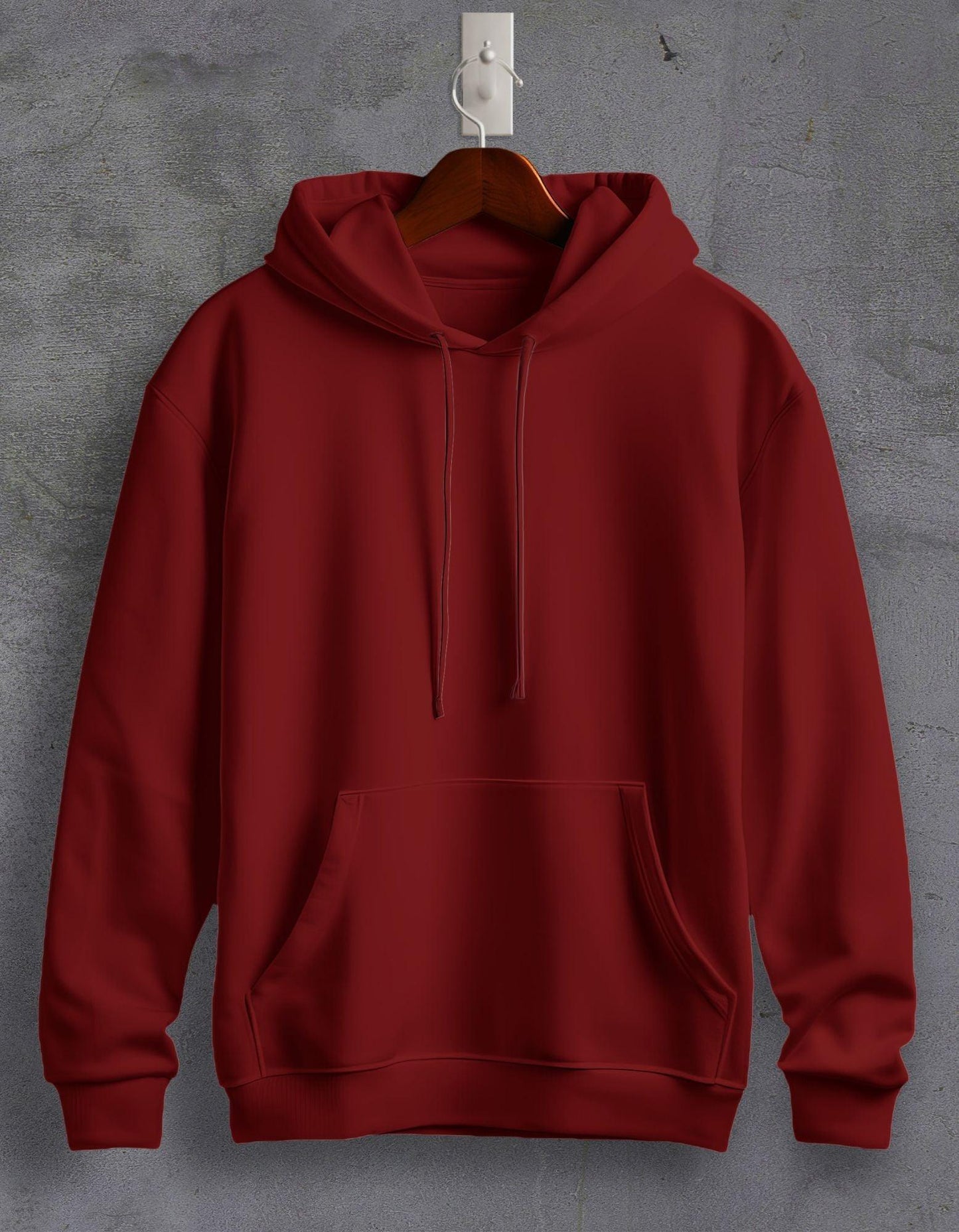 Maroon Plain Unisex Hoodie For Men/Women