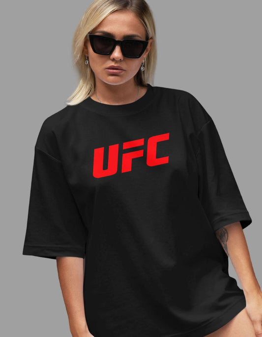 Red UFC Oversized Tshirt for Women