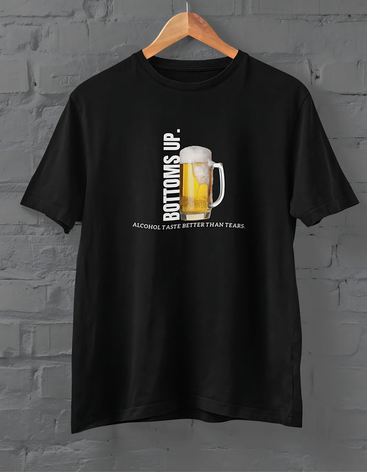 Bottoms Up (Beer) Half Sleeve T-shirt for Men - ShosaQualiTees