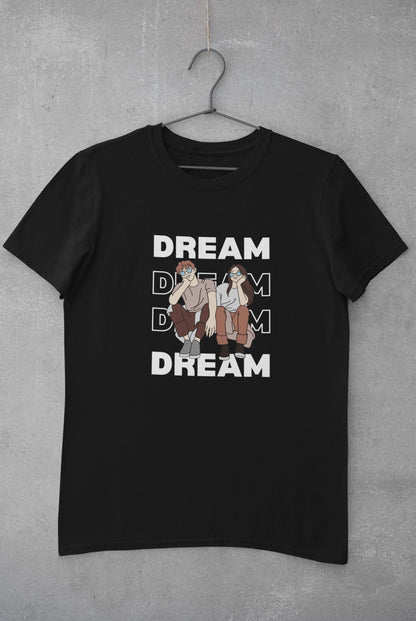 Dream Half Sleeve T-shirt for Women Black