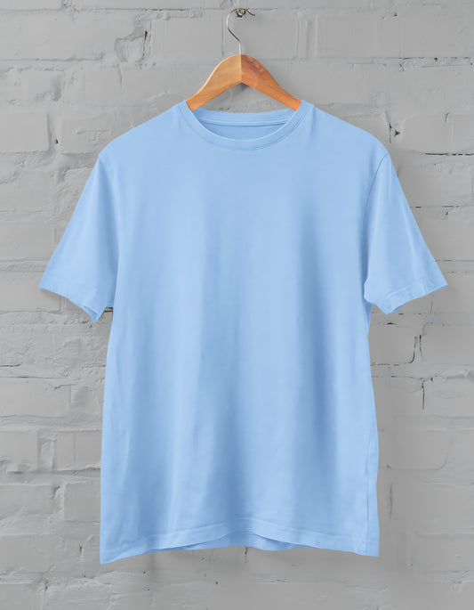 Baby Blue Half Sleeve T-shirt for Men