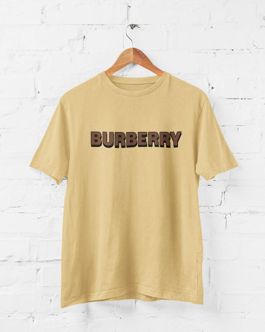 BurBerry Beige Half Sleeve T-shirt for Men