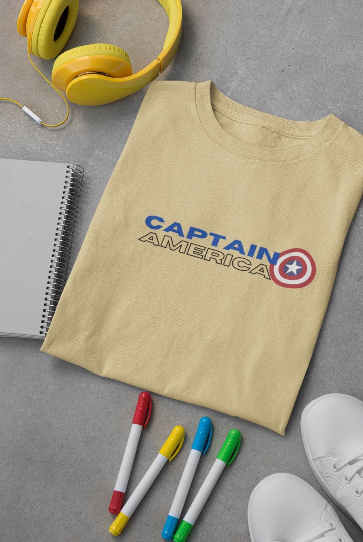 Captain America Kid's T-Shirt Beige