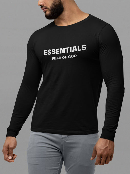 Essentials FOG Full Sleeve T-shirt for Men Black