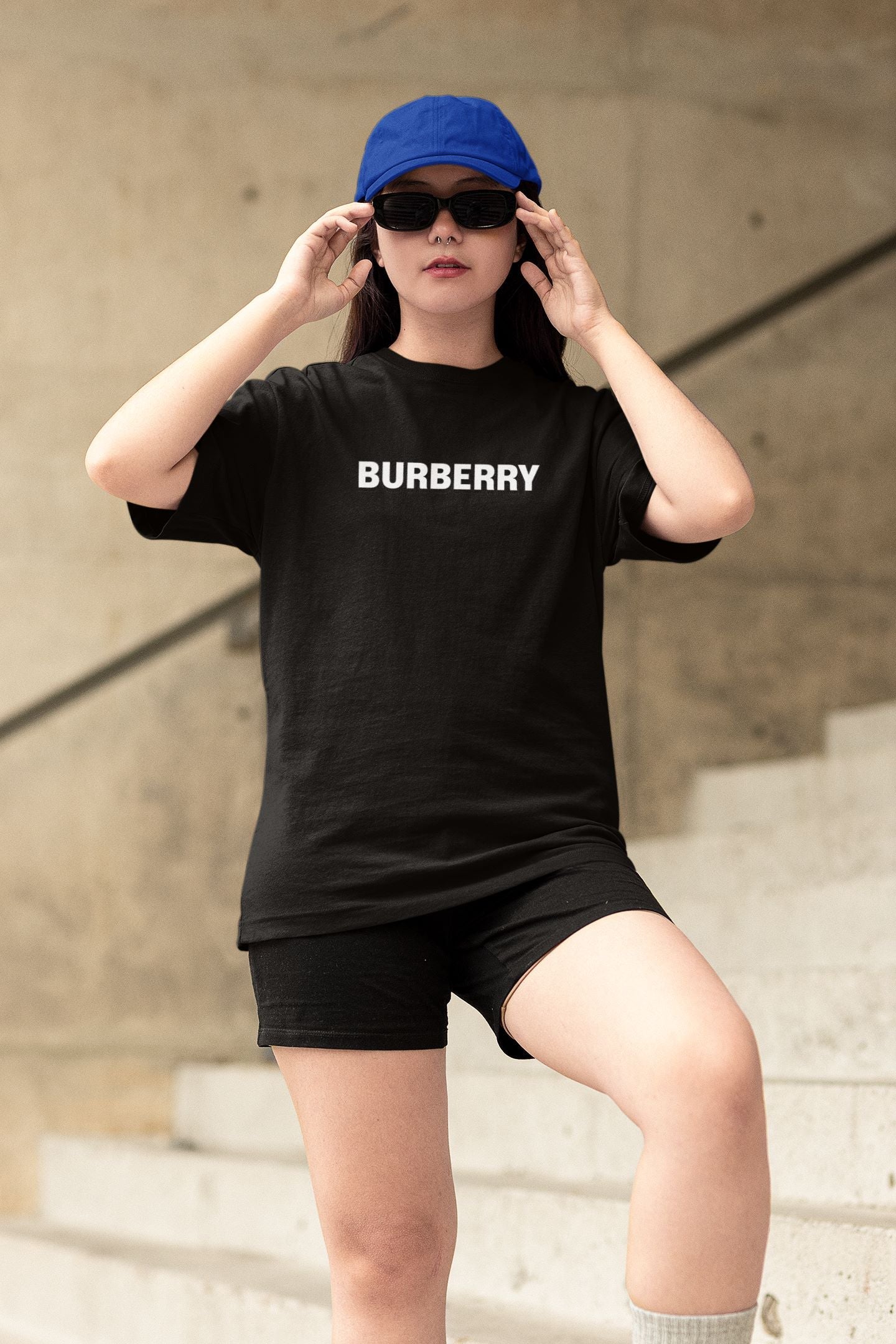 Burberry Half Sleeve T-shirt for Women Black