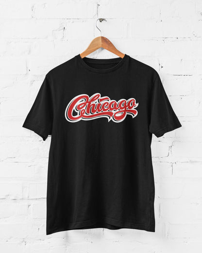 Chicago Half Sleeve T-shirt for Men Black