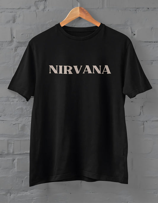 Nirvana Half Sleeve T-shirt for Men Black