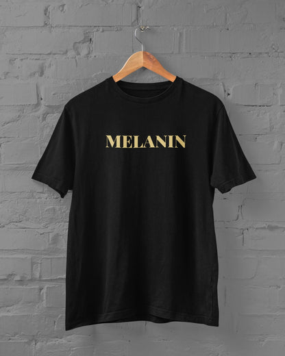 Melanin Half Sleeve T-shirt for Men Black