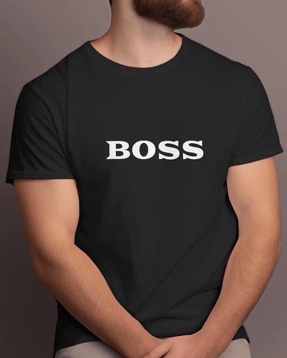 BOSS Half Sleeve T-shirt for Men Black