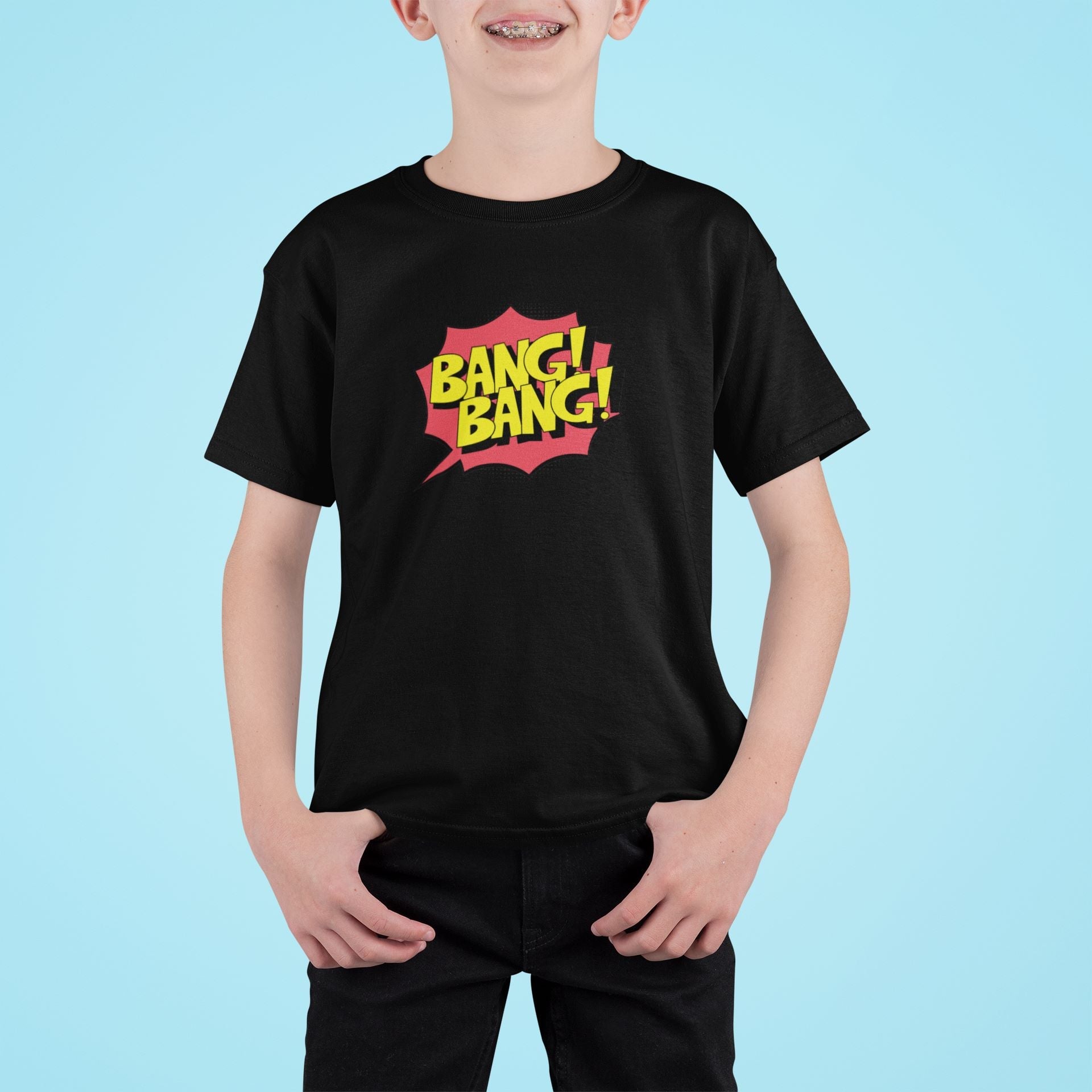 Bang Bang Kid's T-shirt for Boy/Girl Black