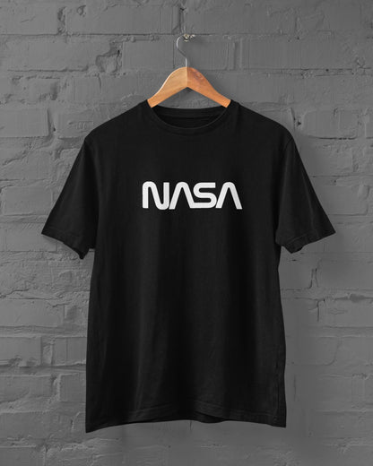 NASA Half Sleeve T-shirt for Men Black