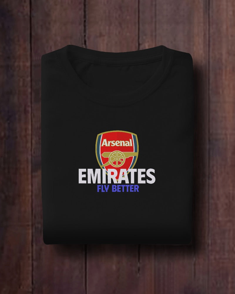 Arsenal Emirates Fly Better Kids T-shirt for Boy/Girl Black