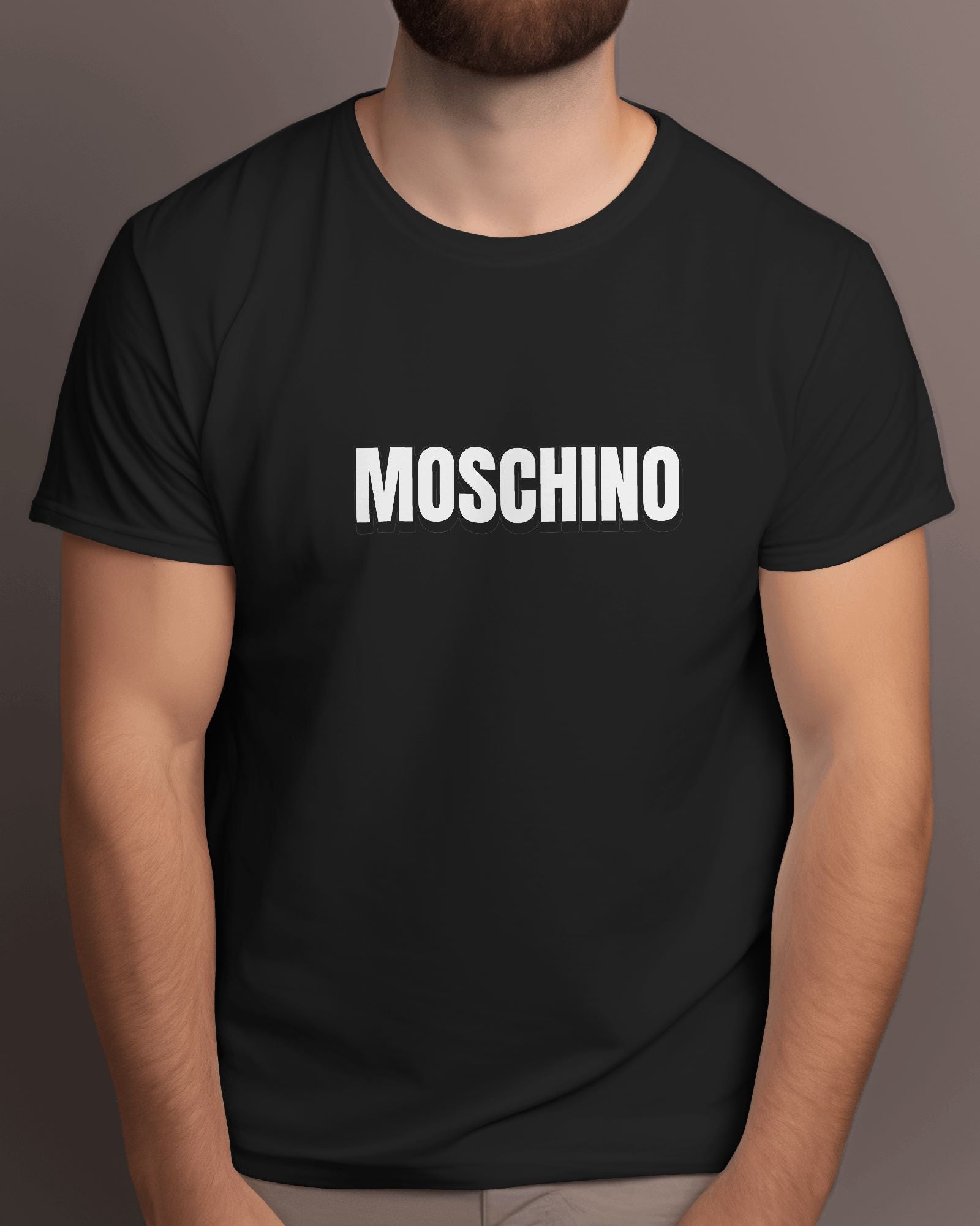 MOSCHINO Half Sleeve T-shirt for Men Black