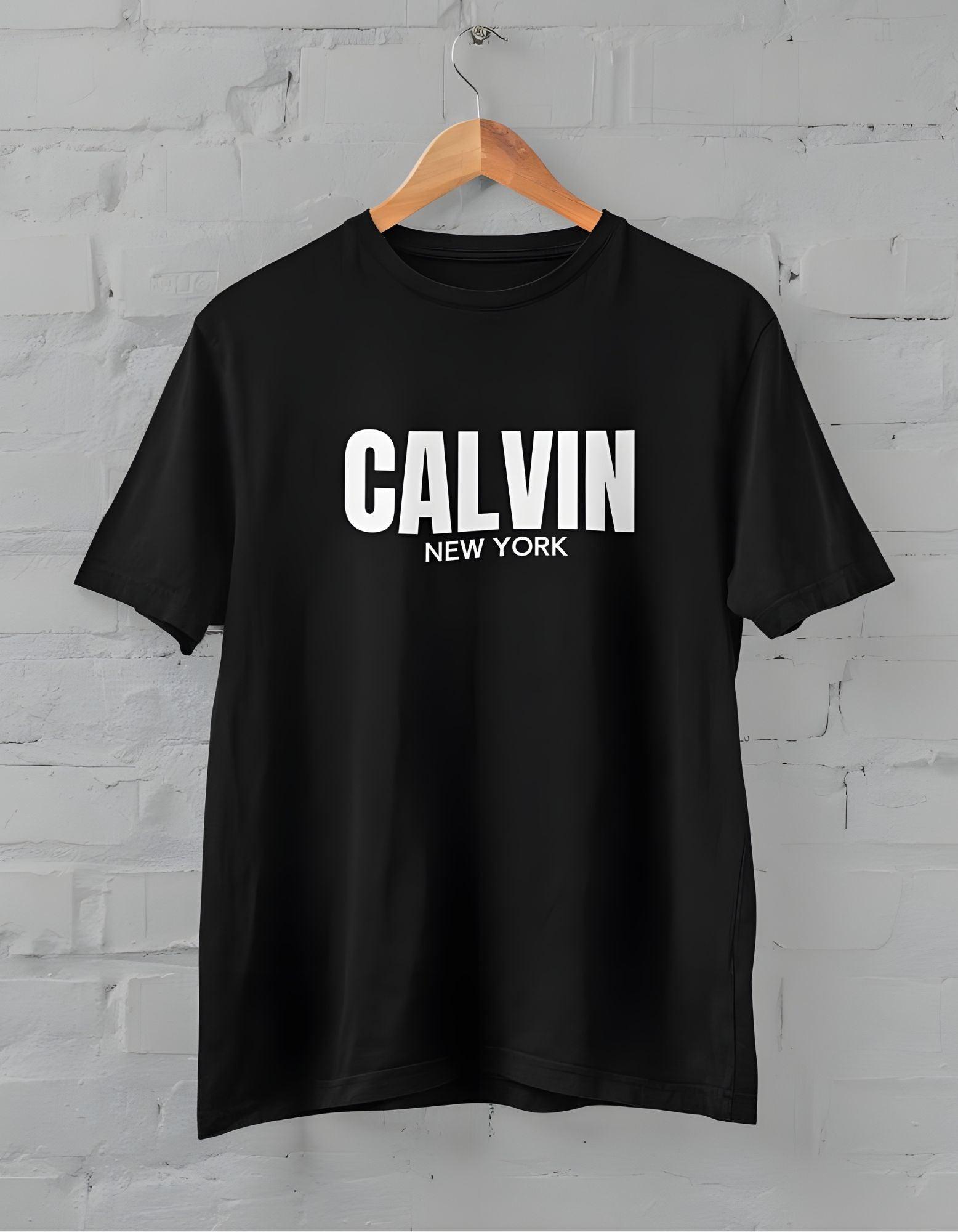 Calvin New York W Typography Half Sleeve T-shirt for Men