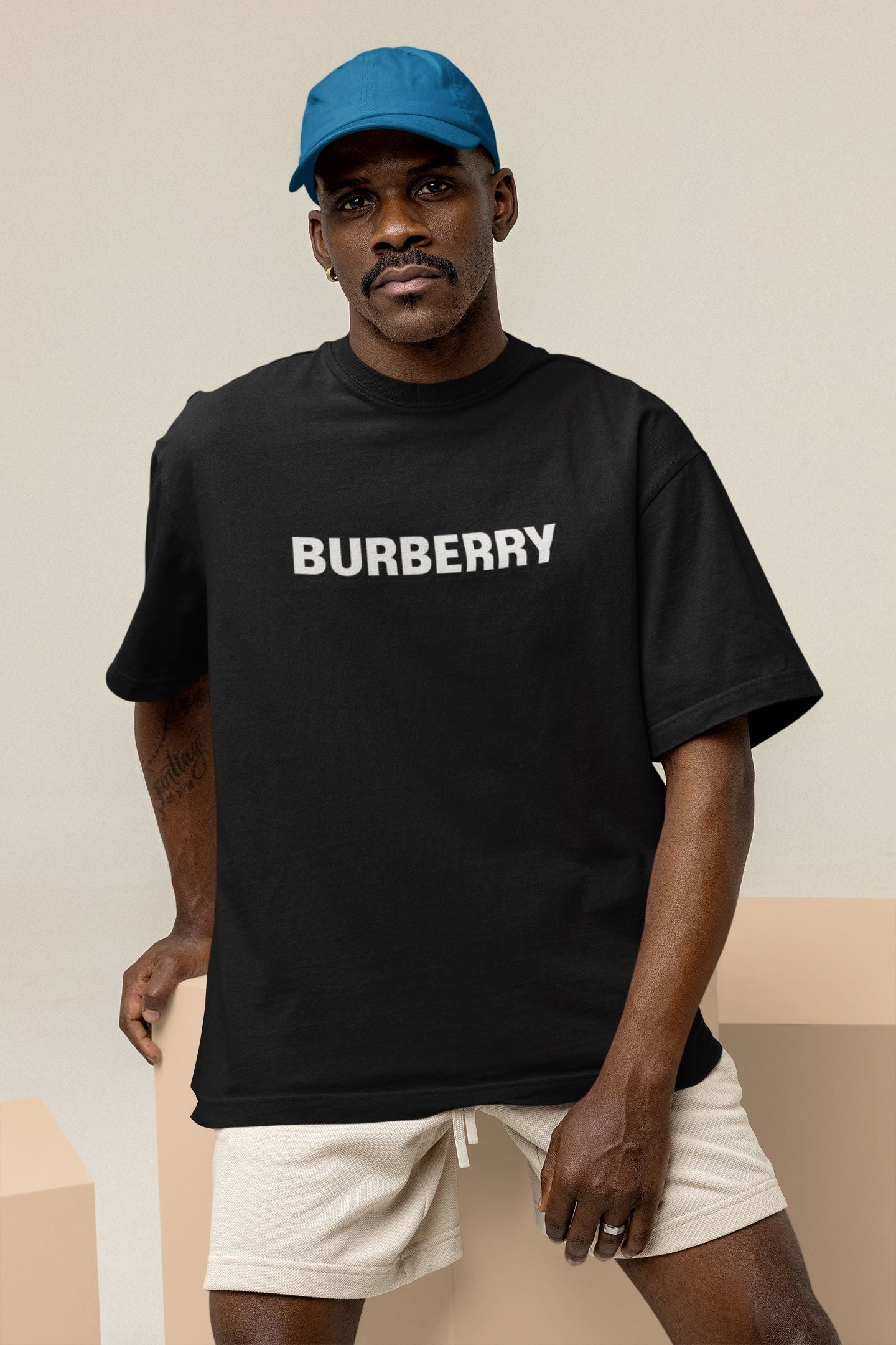 Authentic Black Burberry Oversized purchases T-shirt,