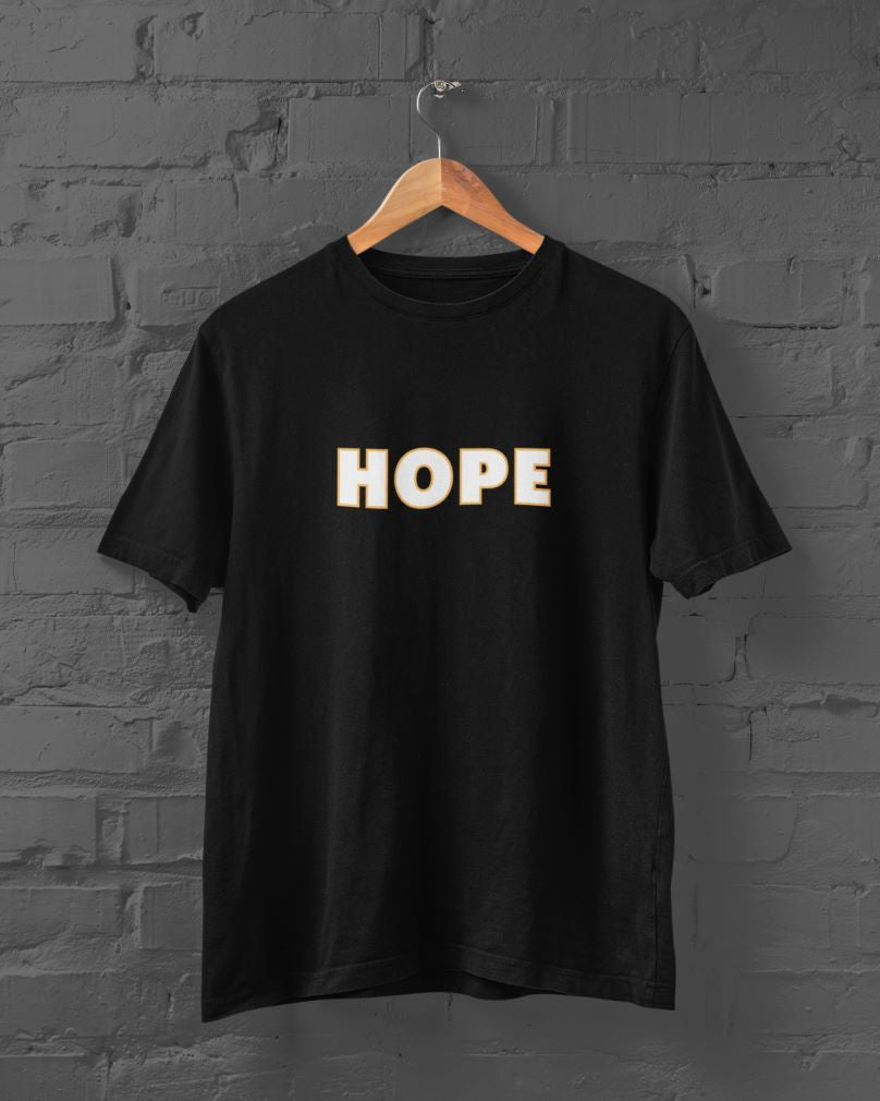 HOPE Half Sleeve T-Shirt for Men Black