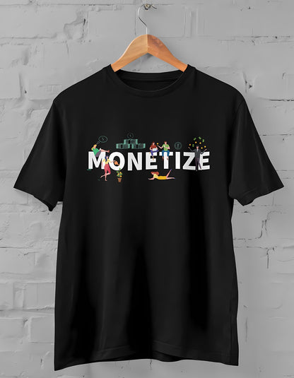 Monetize Half Sleeve T-shirt for Men