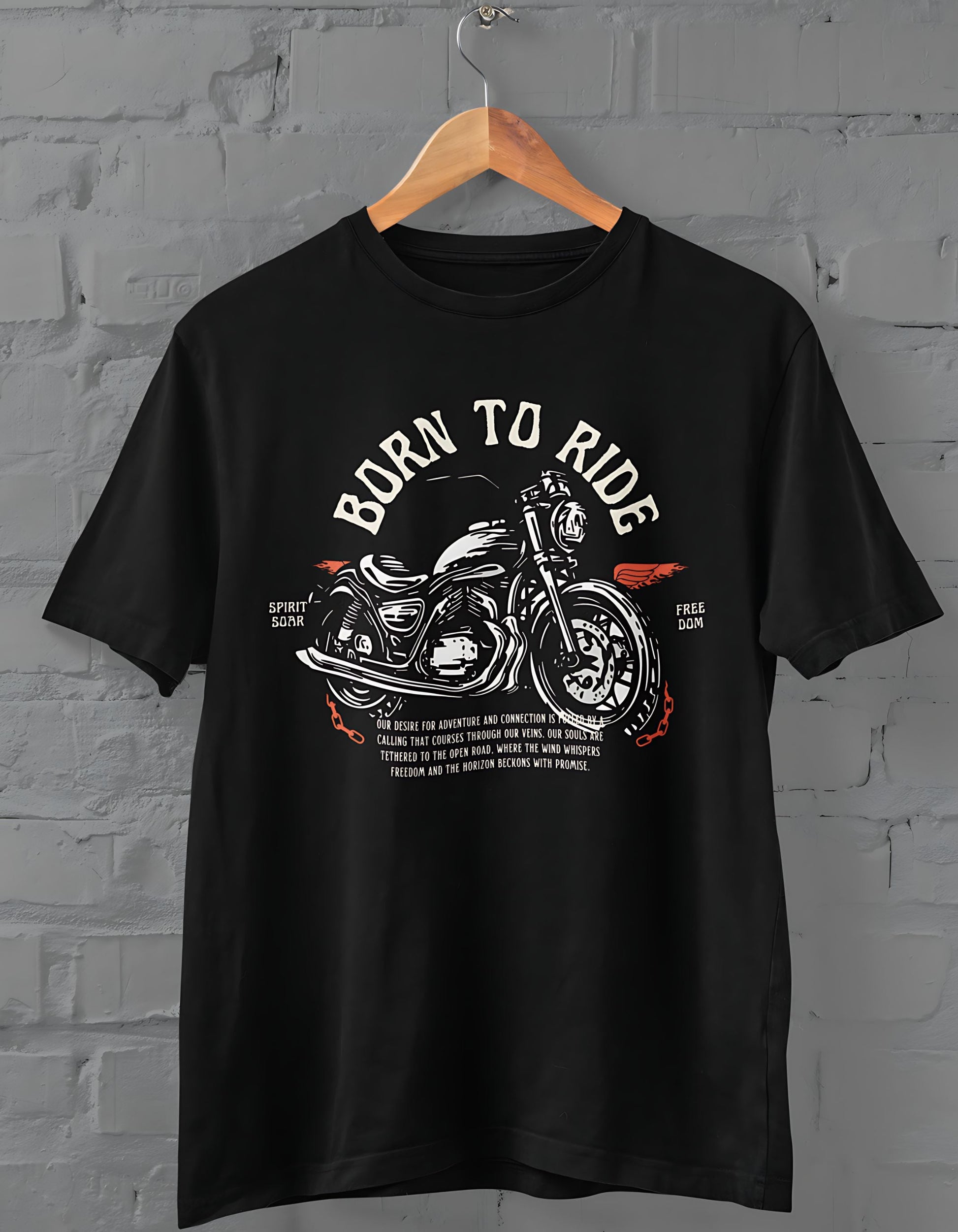 Born to Ride Half Sleeve T-shirt for Men