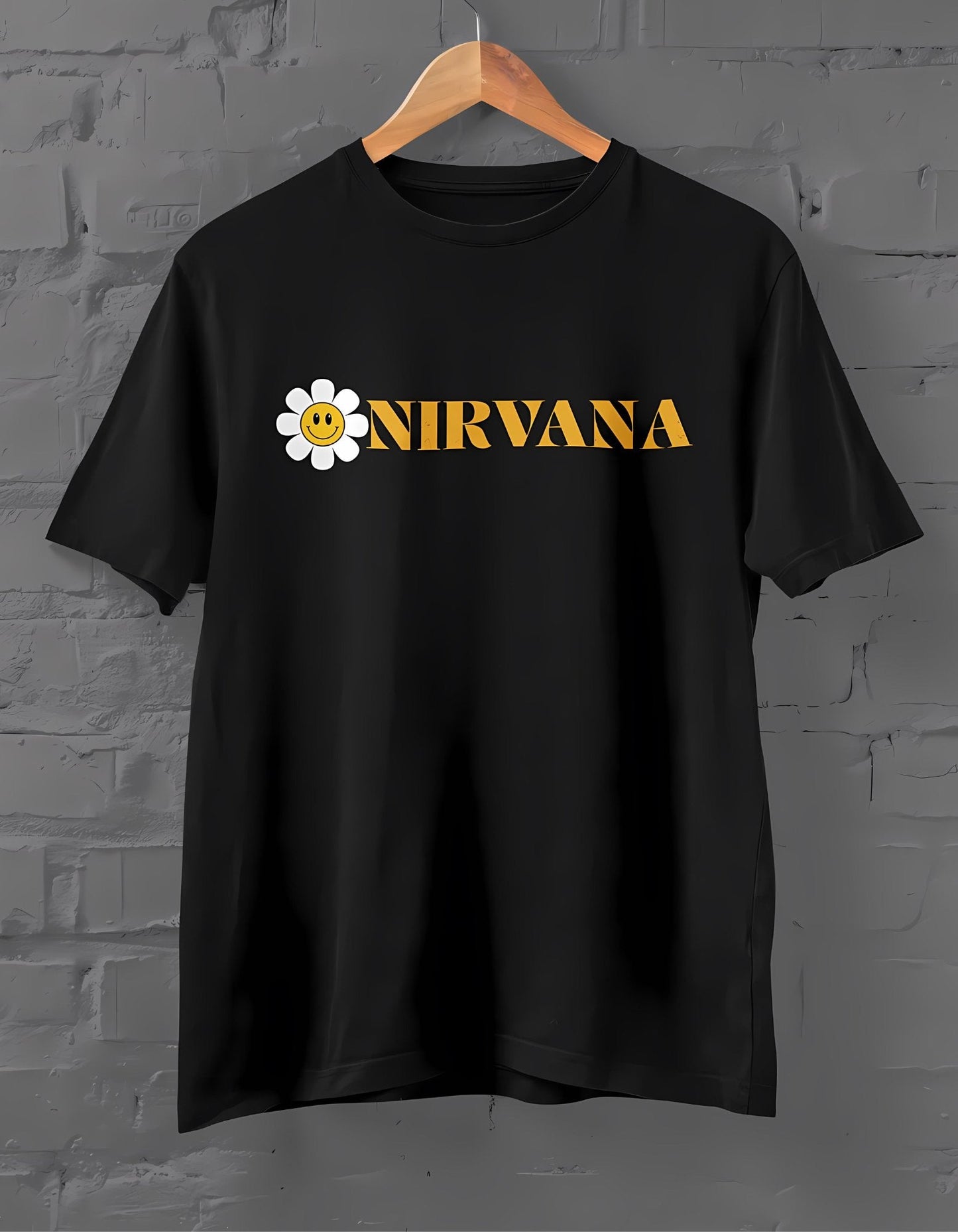 Nirvana Half Sleeve T-shirt for Men Black