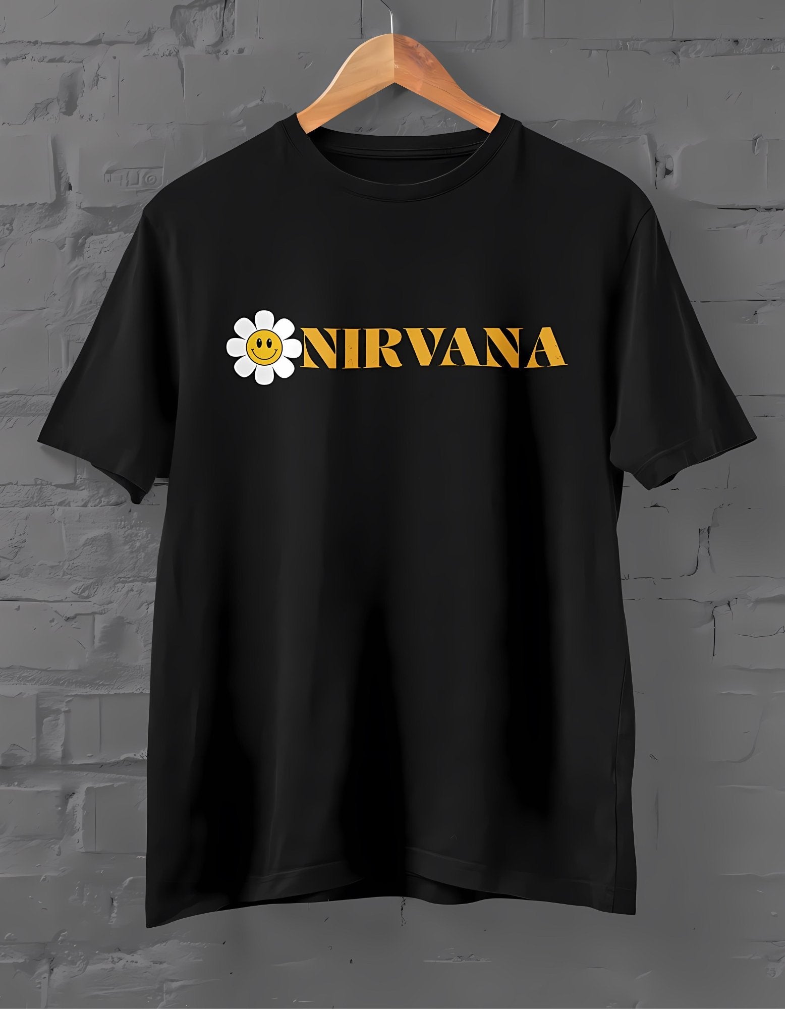 Nirvana Half Sleeve T-shirt for Men Black