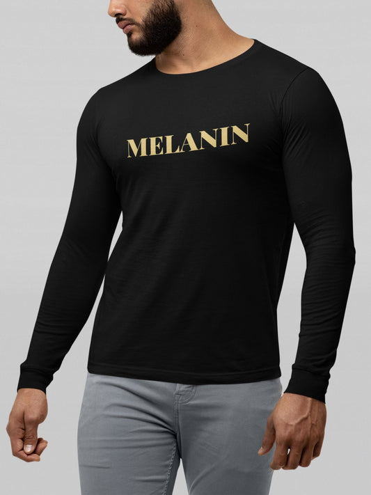 Melanin Full Sleeve T-shirt for Men black