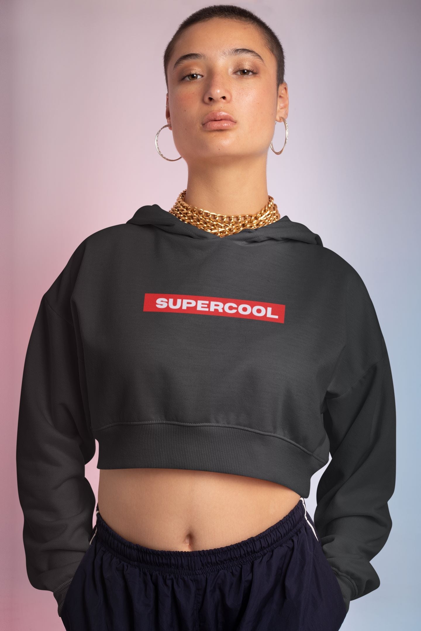 Supercool Crop Hoodie for Women - ShosaQualiTees