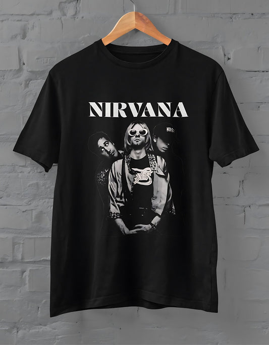 Nirvana Half Sleeve T-shirt for Men Black
