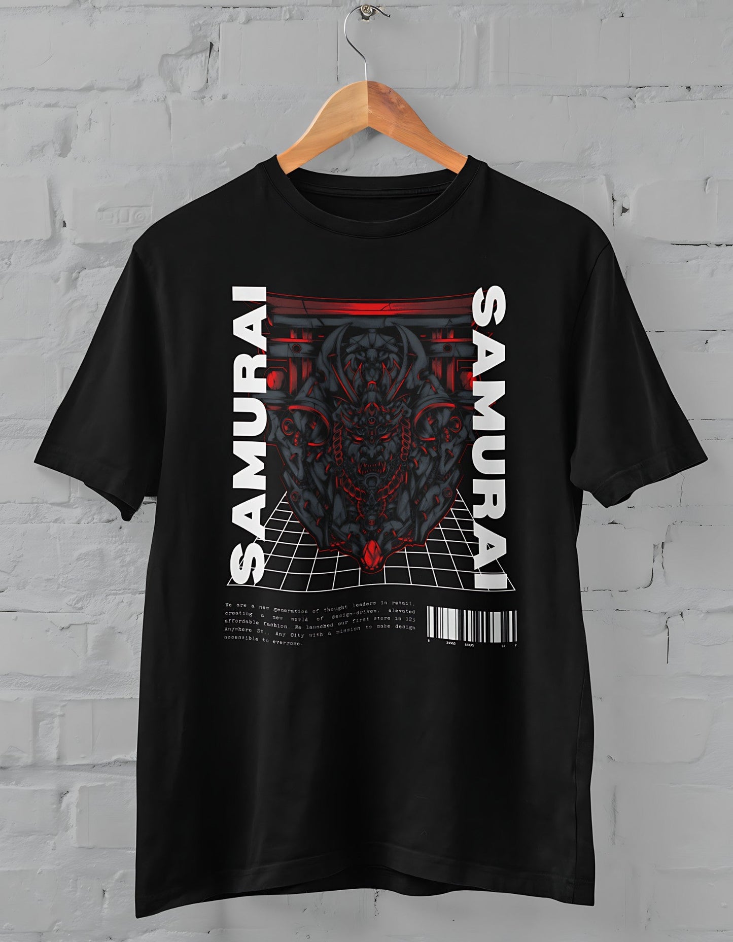 Samurai Half Sleeve T-shirt for Men