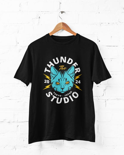 Thunder Blue Half Sleeve T-shirt for Men Black