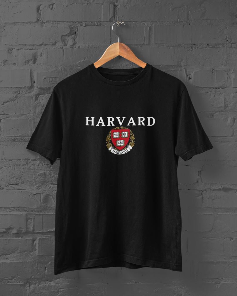 Harvard Half Sleeve T-Shirt for Men Black