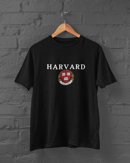 Harvard Half Sleeve T-Shirt for Men Black