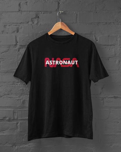 Nasa Astronaut Printed Black T-shirt