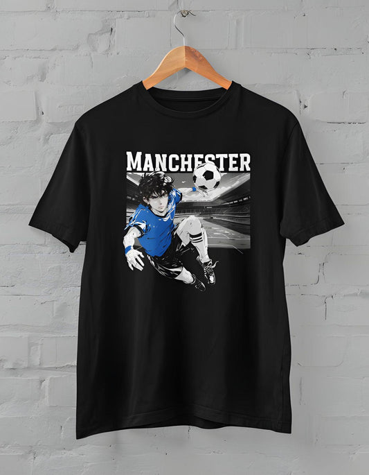 Manchester City Anime Half Sleeve T-shirt for Men