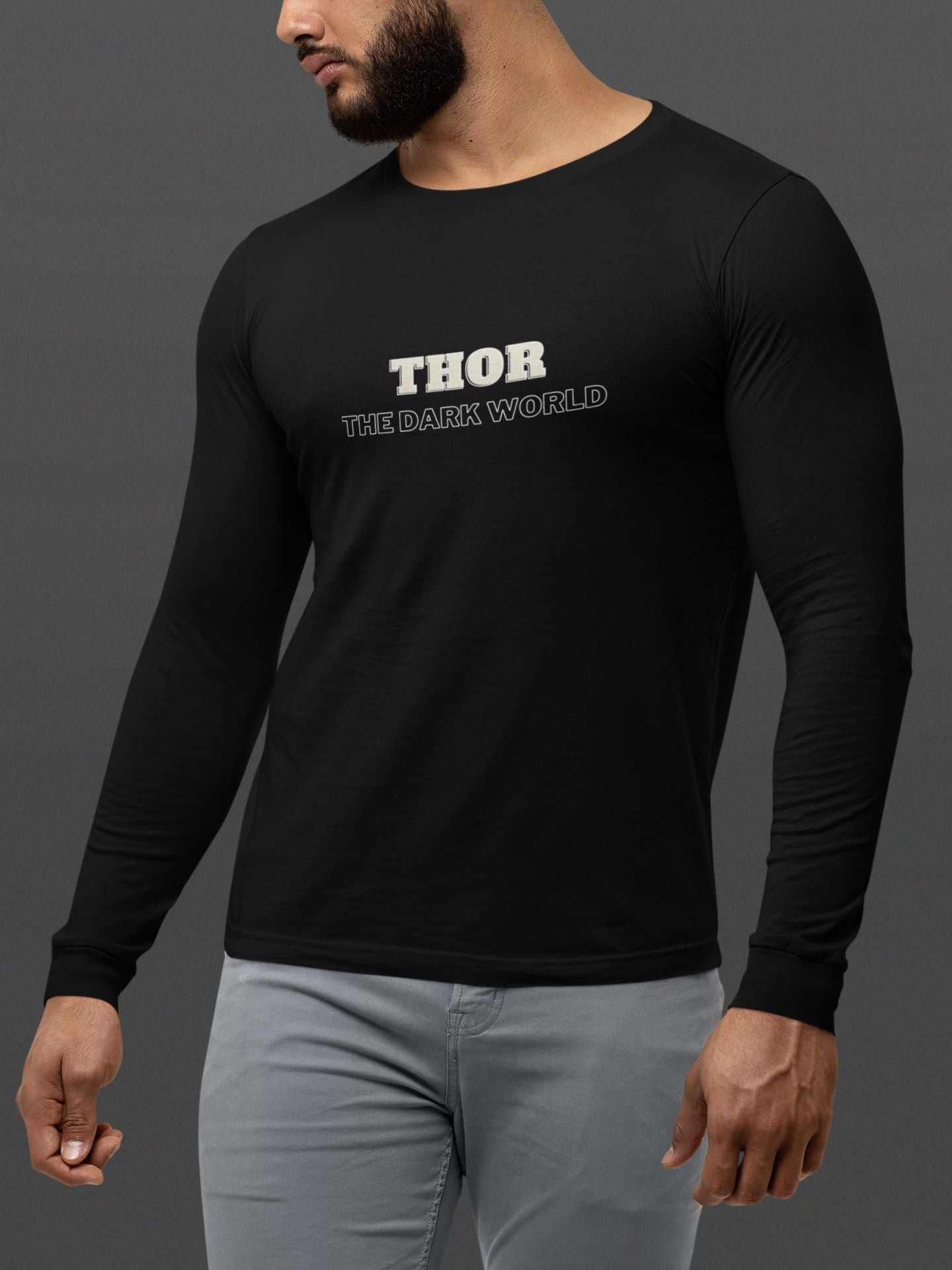 THOR Full Sleeve T-shirt for Men Black