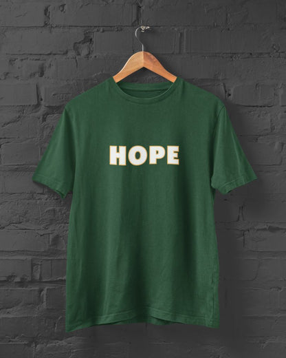 HOPE Half Sleeve T-Shirt for Men Bottle Green