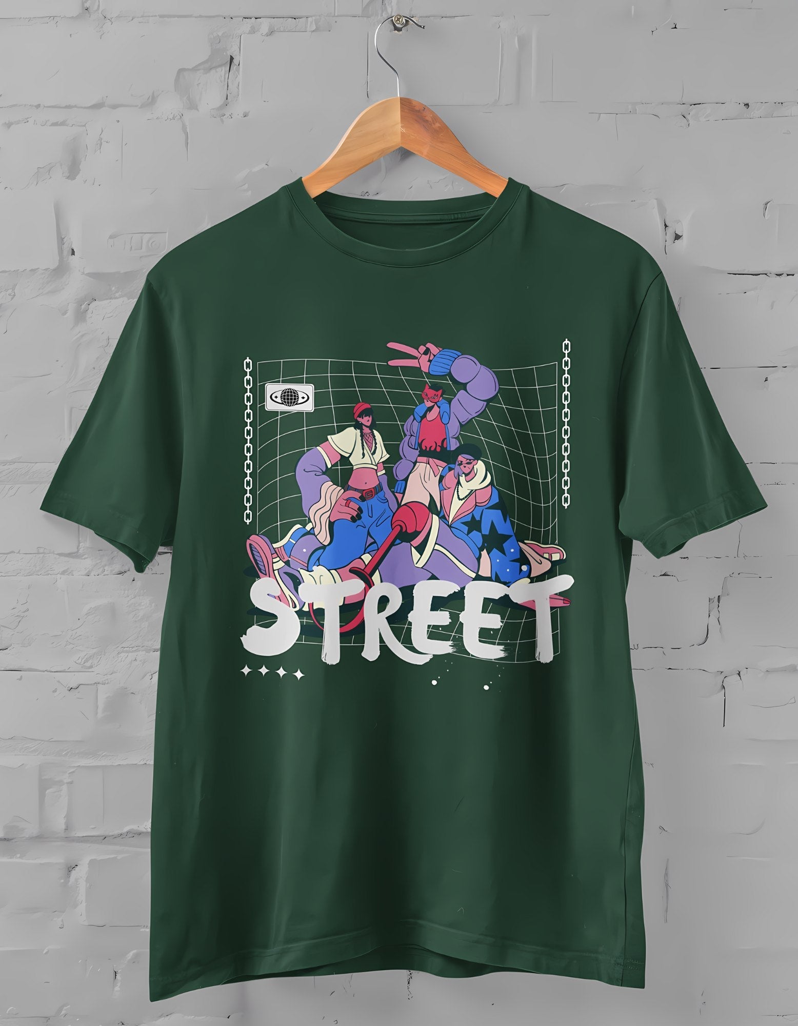 Black & Grey Street Streetwear Half Sleeve T-shirt for Men - ShosaQualiTees