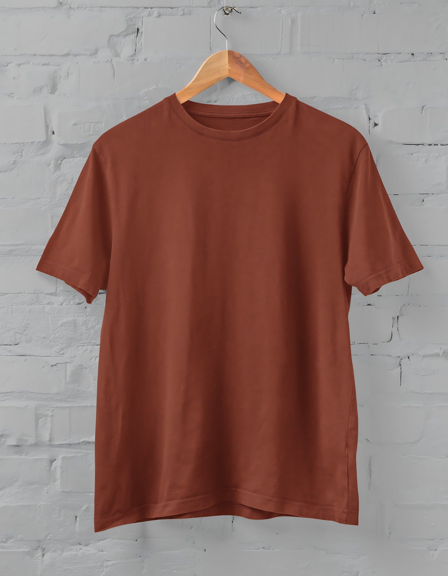 Brick Red Half Sleeve T-shirt for Men