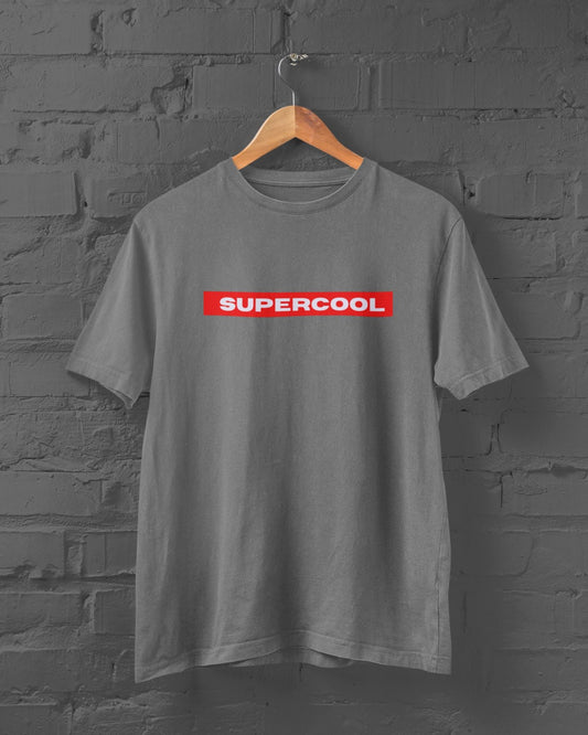 Supercool Half Sleeve T-shirt for Men Charcoal Melange