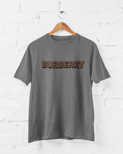 BurBerry Charcoal Melange Half Sleeve T-shirt for Men