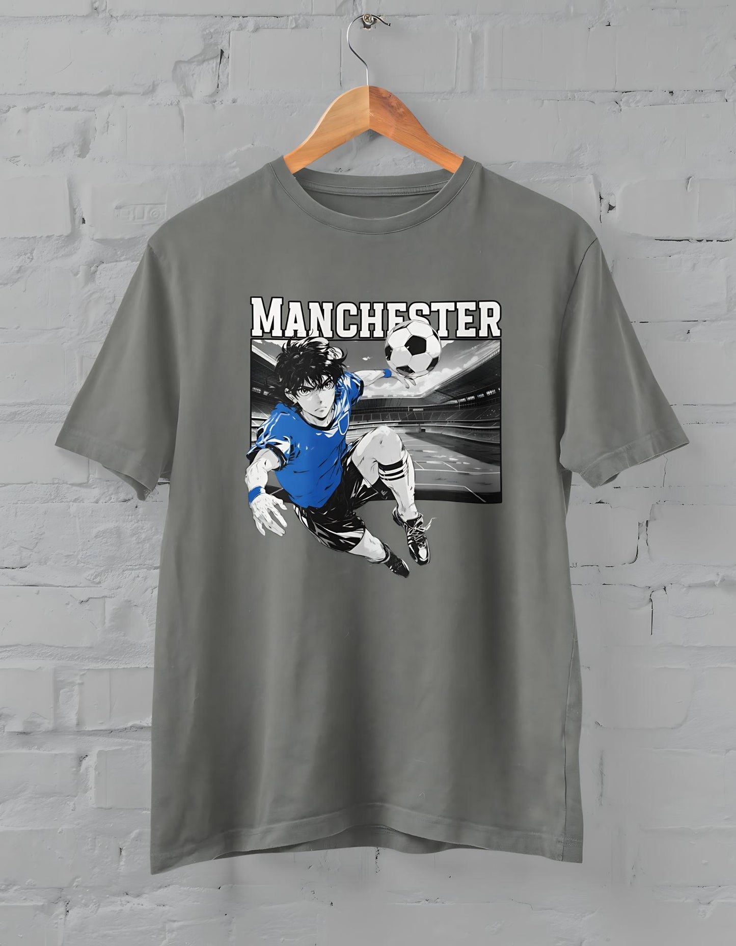 Manchester City Anime Half Sleeve T-shirt for Men