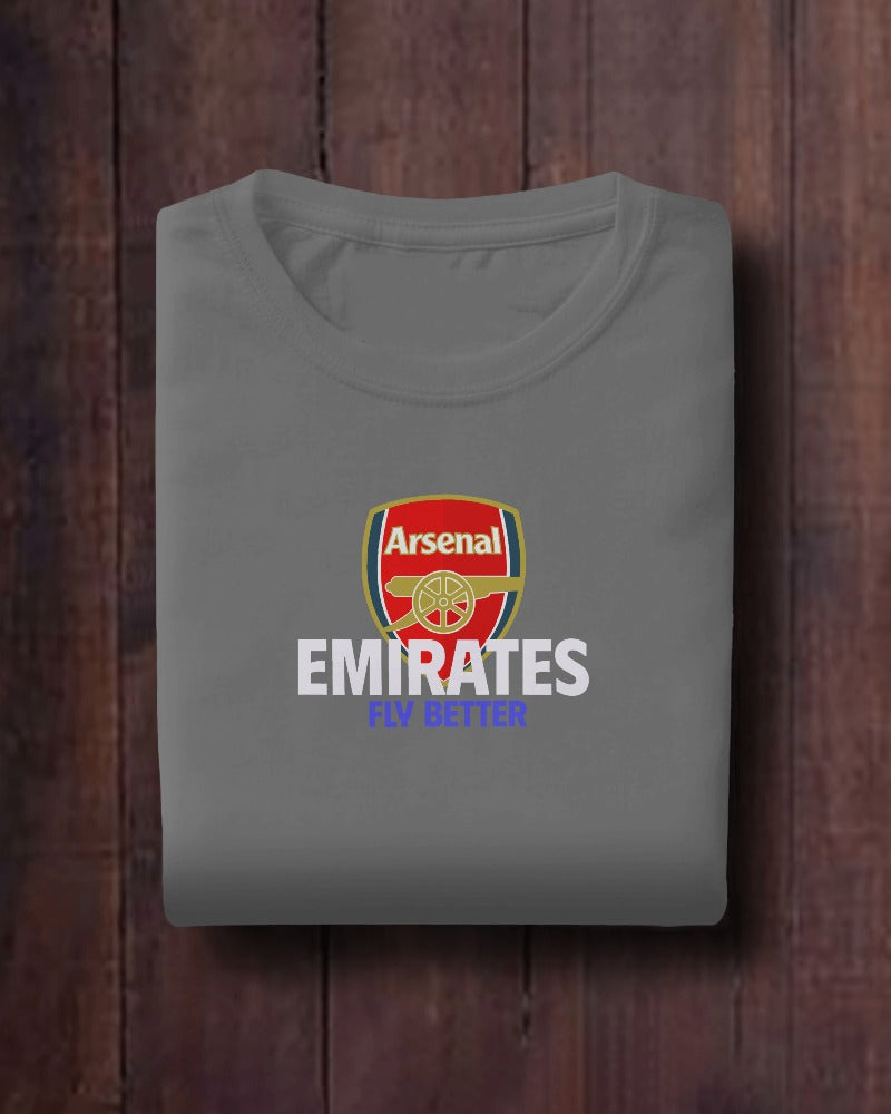 Arsenal Emirates Fly Better Kids T-shirt for Boy/Girl Charcoal Melange