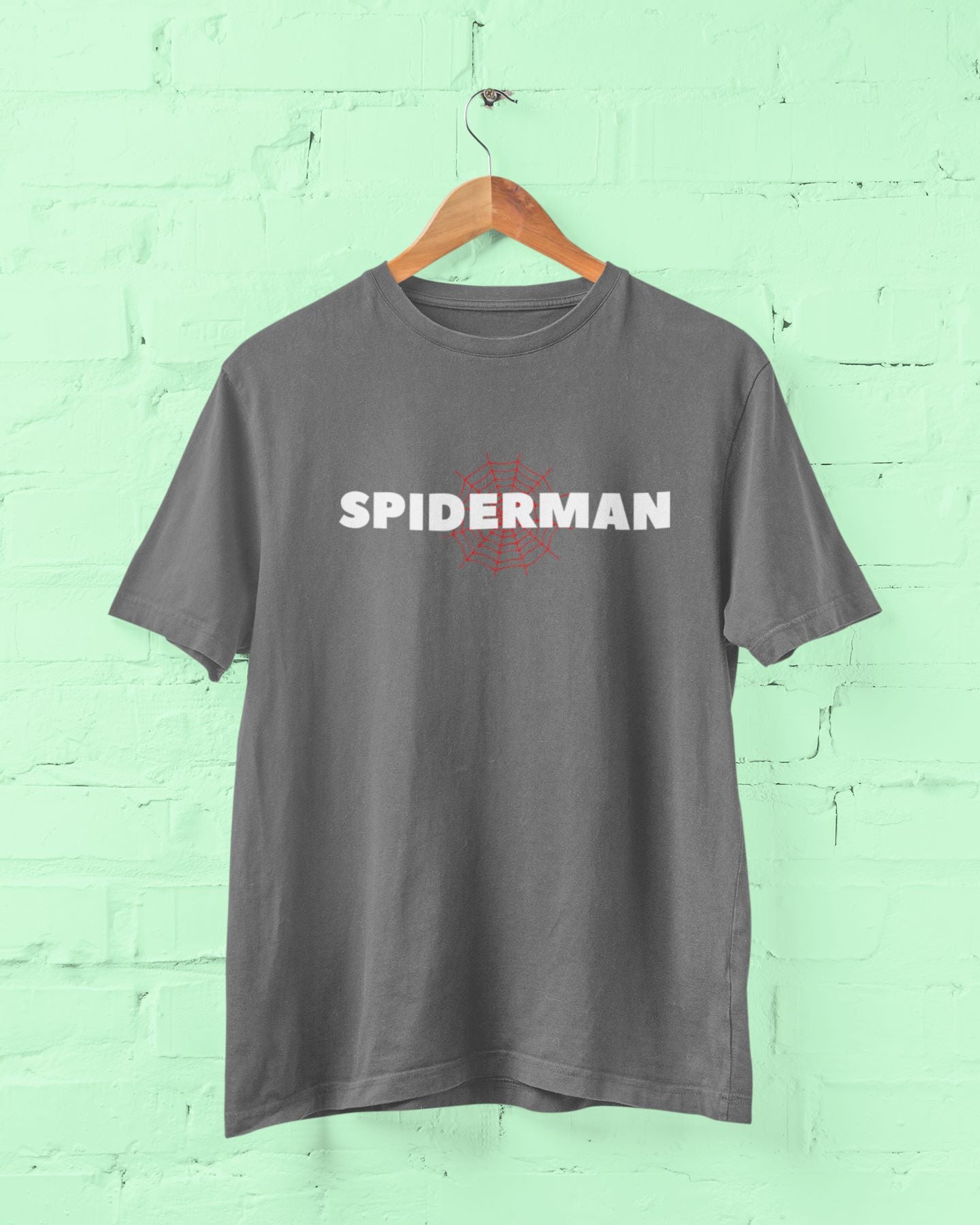 Spiderman T-Shirt for Men Charcoal Melange