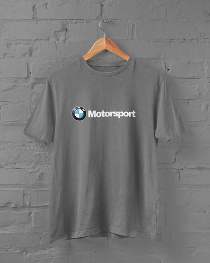 BMW Motorsport Half Sleeve T-Shirt for Men Charcoal Melange