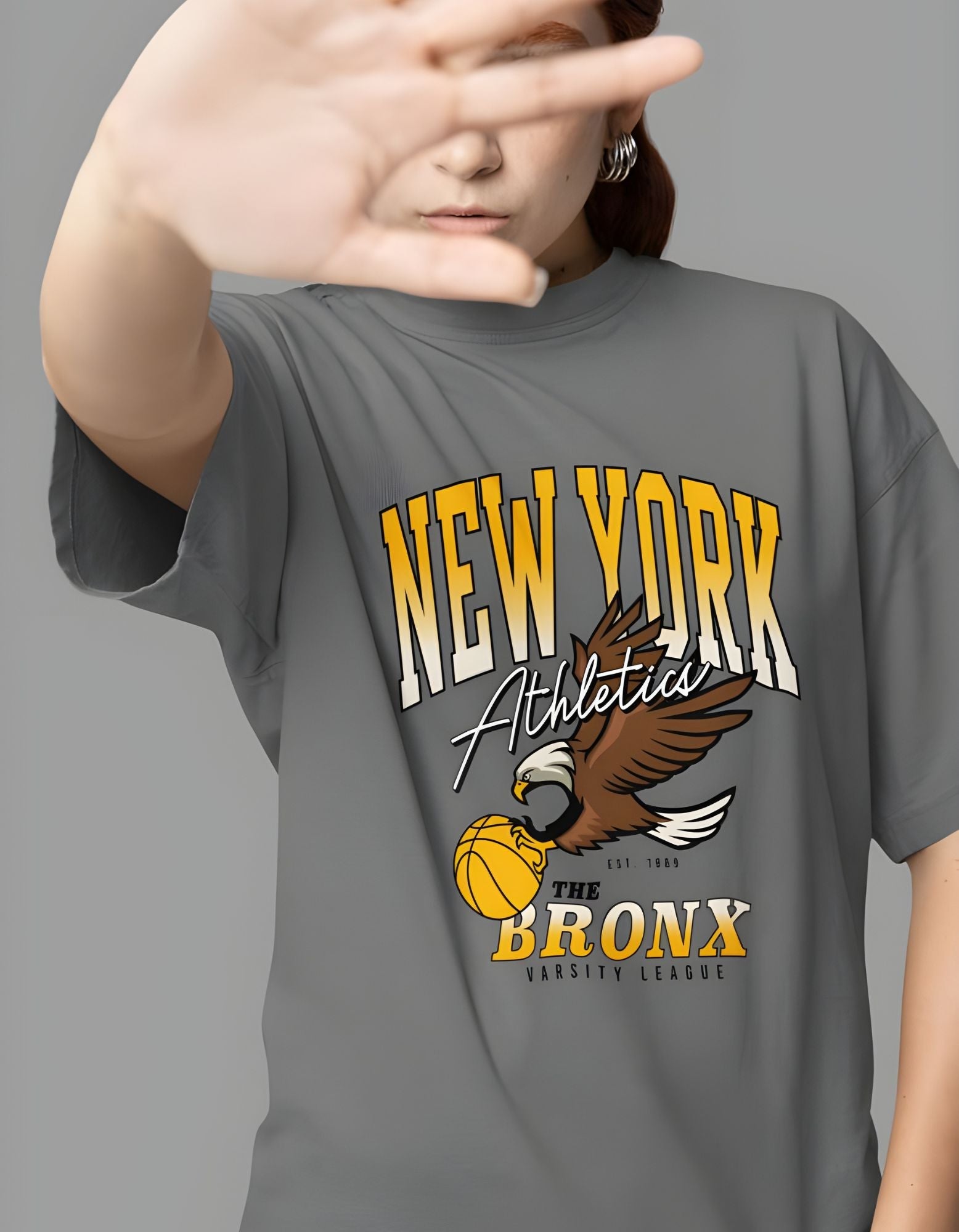 Eagle Varsity New York Oversized Tshirt For Women