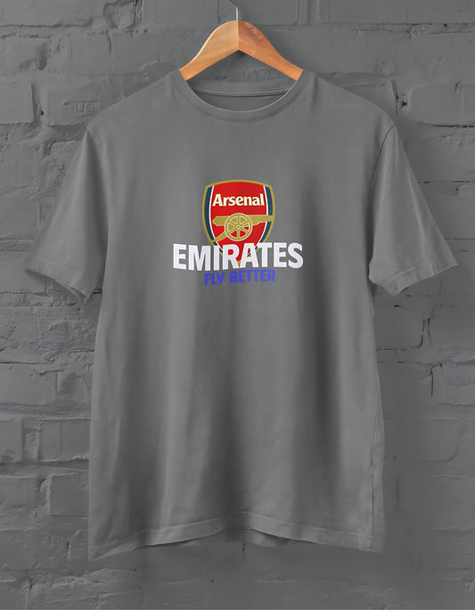 Arsenal Emirates Fly Better T-Shirt for Men Charcoal Melange