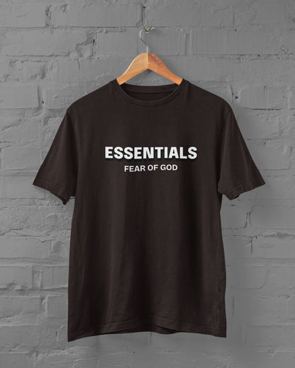 Essentials FOG Half Sleeve T-shirt for Men Coffee Brown