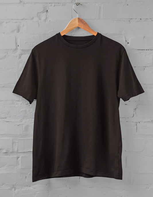Coffee Brown Half Sleeve T-shirt for Men