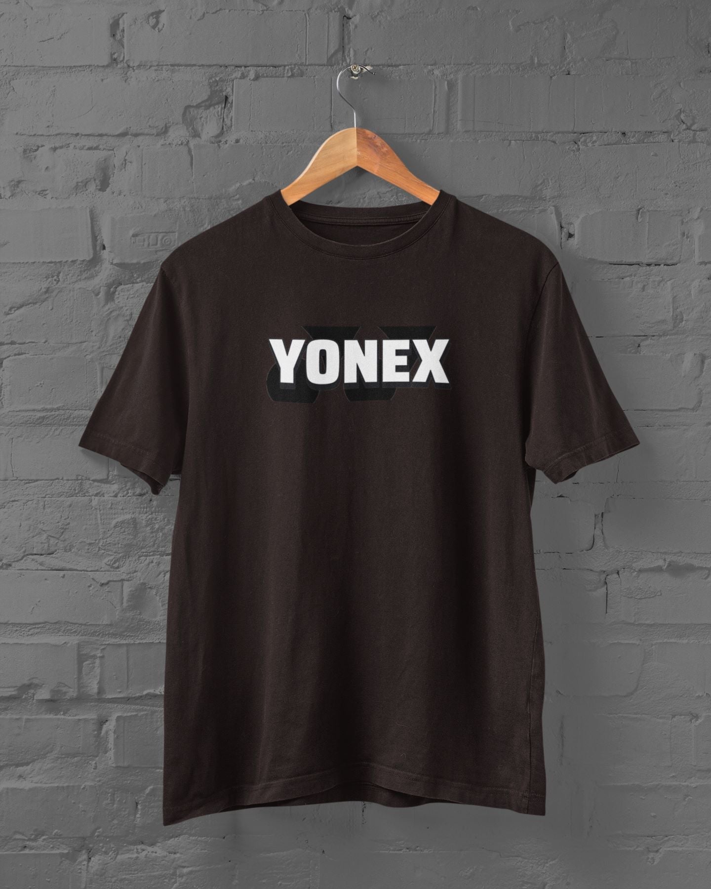 YONEX Half Sleeve T-shirt for Men Coffee Brown