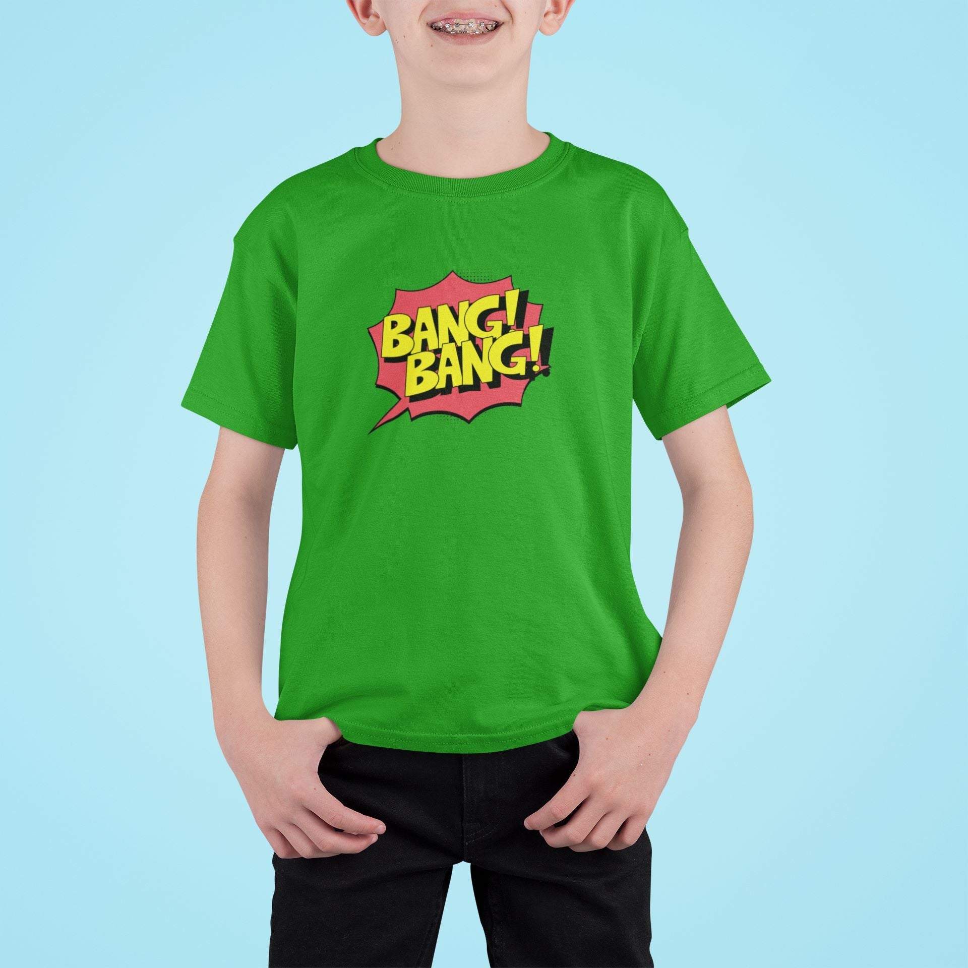 Bang Bang Kid's T-shirt for Boy/Girl Flag Green