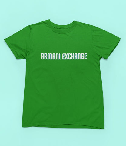 Flag Green Printed Armani Exchange Kids T-shirt